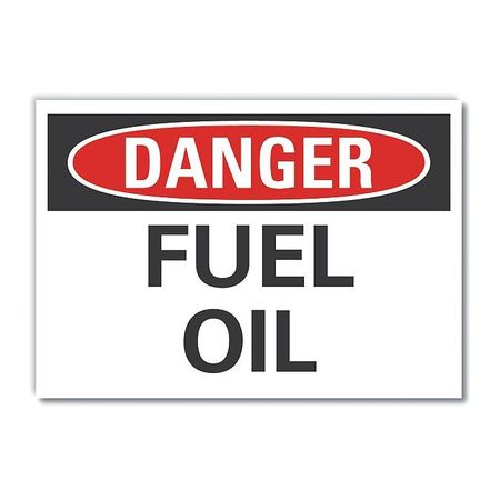 LYLE Fuel Material Danger Reflective Label, 7 in Height, 10 in Width, Reflective Sheeting, English LCU4-0317-RD_10X7