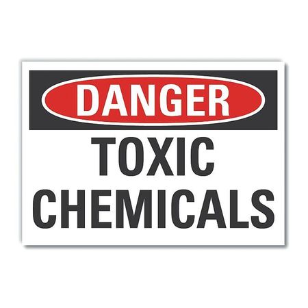 LYLE Toxic Materials Danger Label, 5 in H, 7 in W, Polyester, Horizontal Rectangle, LCU4-0379-ND_7X5 LCU4-0379-ND_7X5