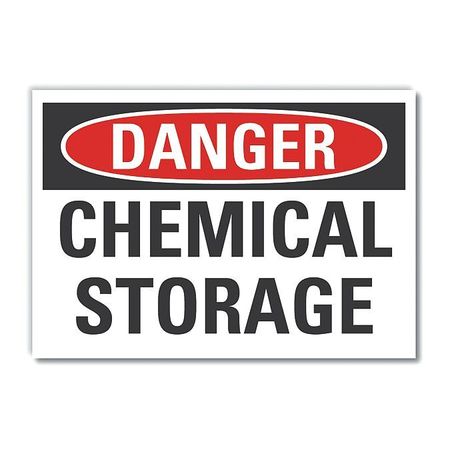 LYLE Chemicals Danger Reflective Label, 3 1/2 in H, 5 in W, English, LCU4-0383-RD_5X3.5 LCU4-0383-RD_5X3.5