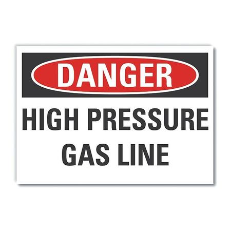 LYLE High Pressure Danger Label, 5 in H, 7 in W, Polyester, Horizontal Rectangle, LCU4-0456-ND_7X5 LCU4-0456-ND_7X5