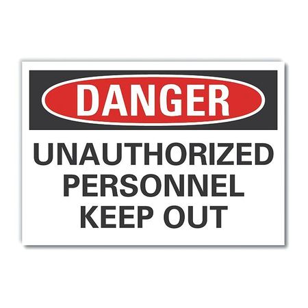 LYLE Decal Danger Keep Out, 10"x7", Height: 7 in LCU4-0519-ND_10X7