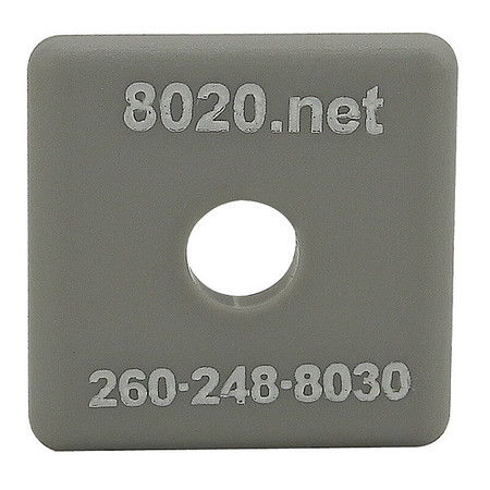 80/20 End Cap Gray W/Push-Ins 1515/1515-Lite 2030GRA