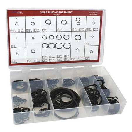 G.L. Huyett External Retaining Ring Assortment, 300 Pieces, 26 Sizes DISP-SH300