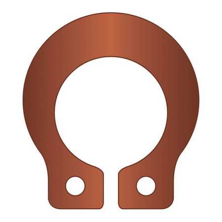 ROTOR CLIP External Retaining Ring, Steel Copper Plated Finish, 1/2 in Shaft Dia SHF-050-BC