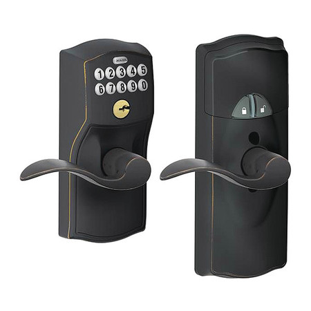 Schlage Camelot Accent Lever Keypad Entry Z-Wave FE599NXCAM716ACC