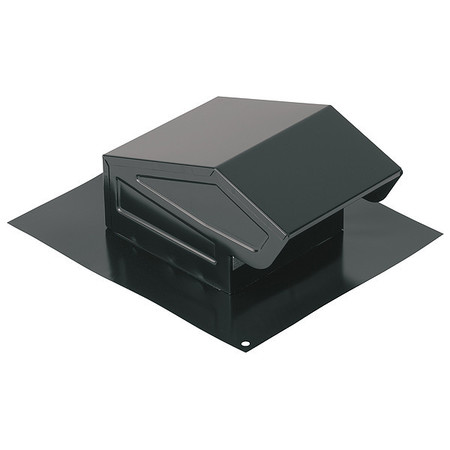 Broan Roof Cap With Built In Damper, Round Duct, Black 636