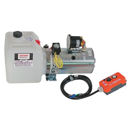 Buyers Products 3-Way DC Power Unit-Electric Controls Horizontal 1.5 Gallon Poly Reservoir PU319LR