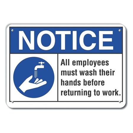 LYLE All Employees Notice, Plastic, 10"x7", LCU5-0002-NP_10X7 LCU5-0002-NP_10X7
