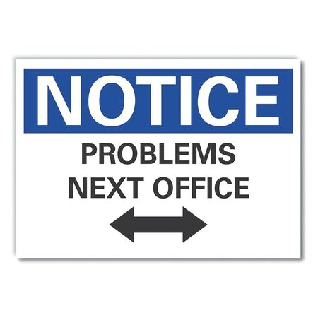 LYLE Problems Next office Notce, Decal, 5"x3.5", LCU5-0040-ND_5X3.5 LCU5-0040-ND_5X3.5