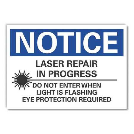 LYLE Notice Sign, 10 in H, 14 in W, Non-PVC Polymer, Horizontal Rectangle, LCU5-0060-ED_14x10 LCU5-0060-ED_14x10