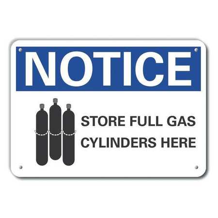 LYLE Store Full Gas Notice, 14"x10", 10 in H, 14 in W, Horizontal Rectangle, LCU5-0059-RA_14X10 LCU5-0059-RA_14X10