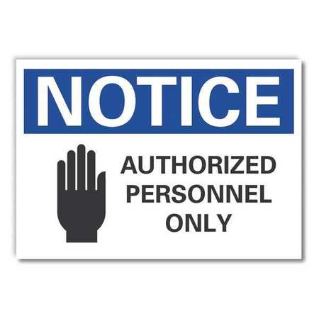 LYLE Authorized Personell Notice, Decl, 14"x10" LCU5-0052-ND_14X10