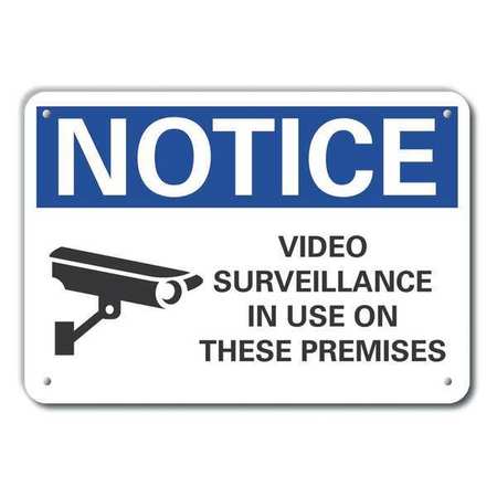 LYLE Video Notice, Plastic, 10"x7" LCU5-0055-NP_10X7