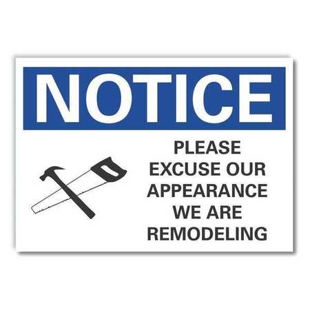 LYLE Please Notice, Decal, Reflective, 7"x5" LCU5-0065-RD_7X5
