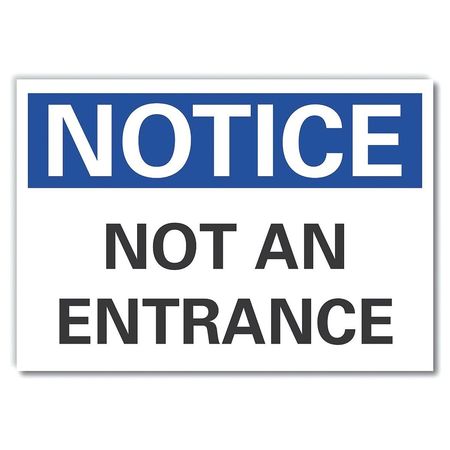 LYLE Not An Entrance Notice, Decal, 14"x10" LCU5-0093-ND_14X10