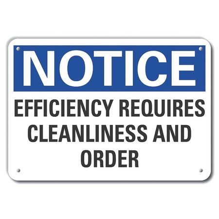 LYLE Aluminum  Cleaning Notice Sign, 7 in Height, 10 in Width, Aluminum, Vertical Rectangle, English LCU5-0198-NA_10X7