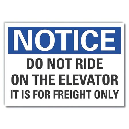 LYLE Do Not Ride Notice, Decal, On 7"x5" LCU5-0234-RD_7X5