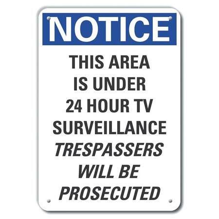 LYLE Under Surveillance area Notice, 14"x10" LCU5-0290-NP_14X10