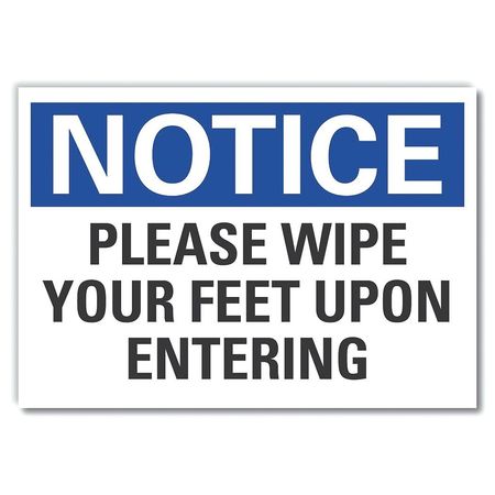 LYLE Please Wipe Your, Reflective, Decal, 10"x7", LCU5-0174-ND_10X7 LCU5-0174-ND_10X7