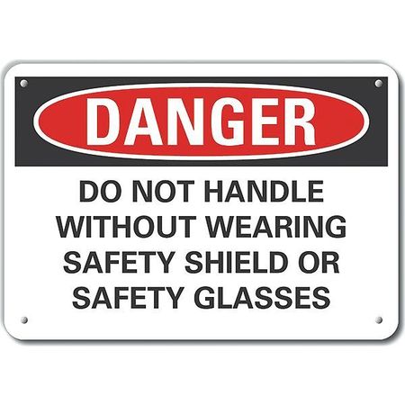 Decal, Danger Do Not Handle, 14 X 10, Thickness: 0.04 In