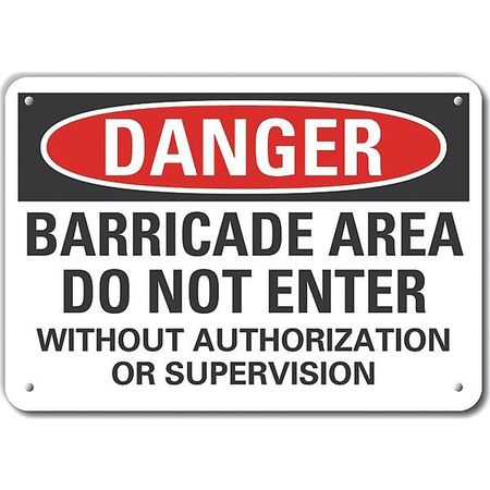LYLE Aluminum Do Not Enter Danger Sign, 7 in Height, 10 in Width, Aluminum, Vertical Rectangle, English LCU4-0685-NA_10X7
