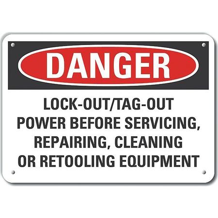 Lyle Decal, Danger Lock-Out/Tag-Out, 14x10" LCU4-0701-NP_14X10