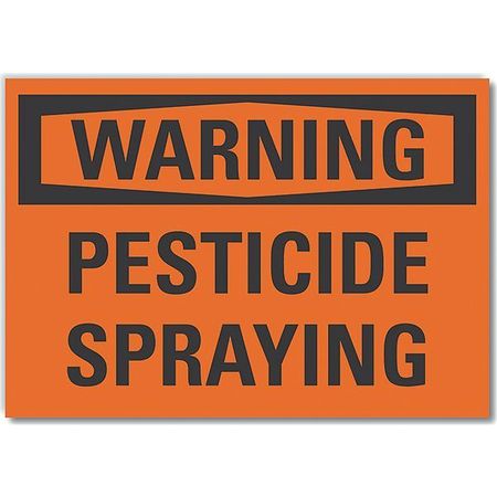 LYLE Pesticide Warning Reflective Label, 3 1/2 in H, 5 in W, English, LCU6-0095-RD_5X3.5 LCU6-0095-RD_5X3.5