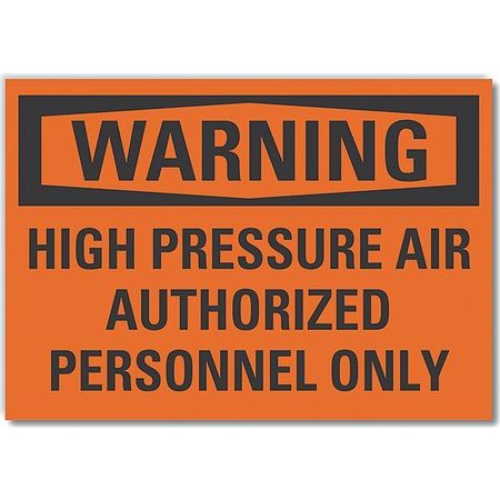 LYLE High Pressure Warning Label, 3 1/2 in Height, 5 in Width, Polyester, Horizontal Rectangle, English LCU6-0140-ND_5X3.5