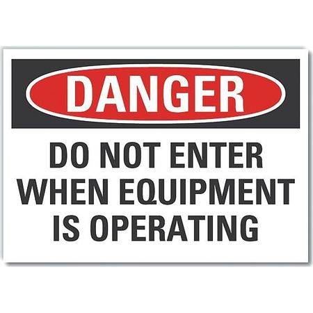 LYLE Machine & Operation Danger Label, 3 1/2 in Height, 5 in Width, Polyester, Horizontal Rectangle LCU4-0584-ND_5X3.5