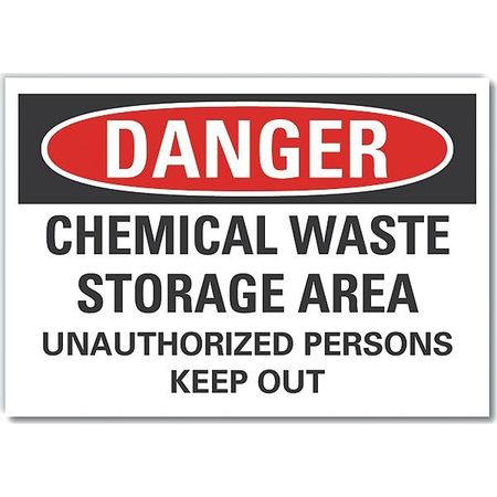 LYLE Chemicals Danger Reflective Label, 3 1/2 in H, 5 in W, English, LCU4-0668-RD_5X3.5 LCU4-0668-RD_5X3.5