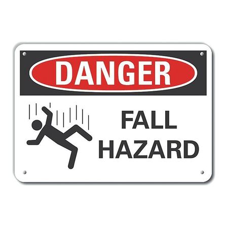 LYLE Danger Sign, 10 in H, 14 in W, Aluminum, Horizontal Rectangle, English, LCU4-0253-NA_14X10 LCU4-0253-NA_14X10