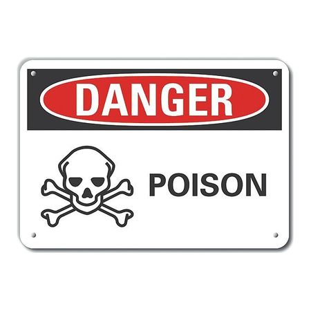 LYLE Alum Danger Poison, 10"x7", LCU4-0221-NA_10X7 LCU4-0221-NA_10X7