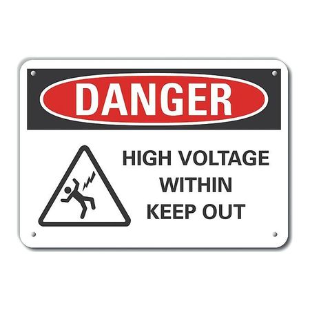 Lyle Alum Danger High Voltage, 14"x10", Printed Language: English LCU4-0236-NA_14X10