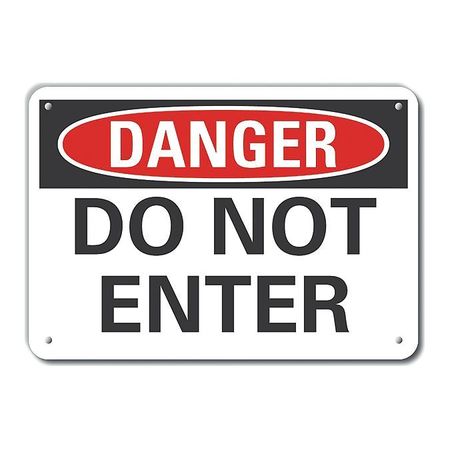 LYLE Danger Sign, 7 in H, 10 in W, Plastic, Vertical Rectangle, English, LCU4-0345-NP_10X7 LCU4-0345-NP_10X7