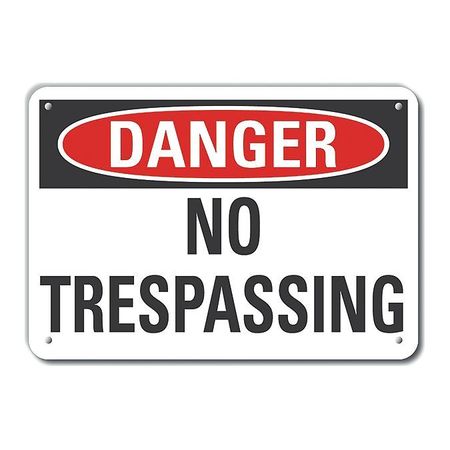 LYLE Alum Danger No Trespassing, 14"x10" LCU4-0371-NA_14X10