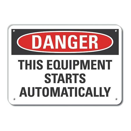 LYLE Danger Sign, 10 in Height, 14 in Width, Aluminum, Horizontal Rectangle, English LCU4-0540-RA_14X10