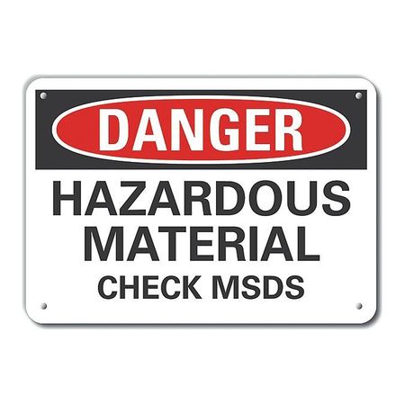 LYLE Aluminum Hazardous Materials Danger Sign, 10 in H, 14 in W, Horizontal Rectangle, LCU4-0503-NA_14X10 LCU4-0503-NA_14X10