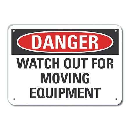 LYLE Aluminum Accident Prevention Danger Sign, 7 in Height, 10 in Width, Aluminum, Vertical Rectangle LCU4-0510-NA_10X7
