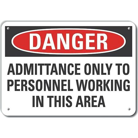 LYLE Decal, Danger Admittance Only, 10x7" LCU4-0635-NP_10X7