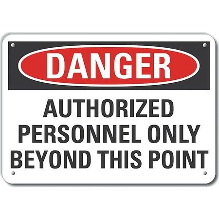 Lyle Decal, Danger Authorized Personnel, 10x7" LCU4-0602-RA_10X7