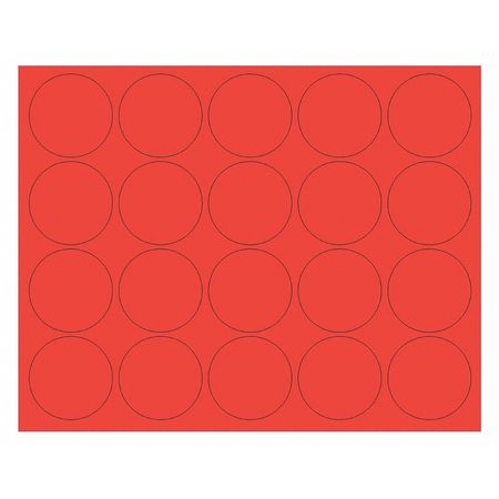 MASTERVISION Magnetc Circles, 3/4", Red, PK20 FM1604