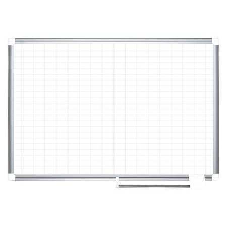 MASTERVISION 12"x12" Magnetic Planning Dry Erase Board, Aluminum Frame CR0894830