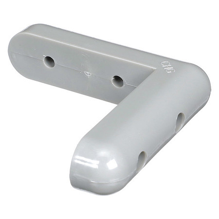 COMPONENT HARDWARE Gray PVC Corner Bumper, Rounded Ends C60-1040