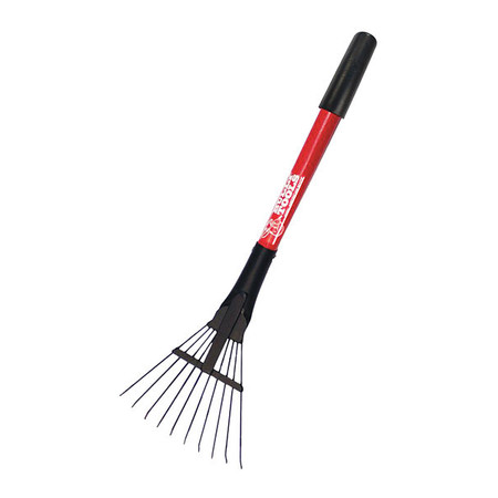 Bully Tools Shrub Rake, 8", Short Fiberglass Handle 92319