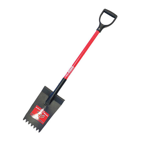 Bully Tools Shingle Remover Shovel, 10 ga. Steel Blade, Fiberglass Handle 91117
