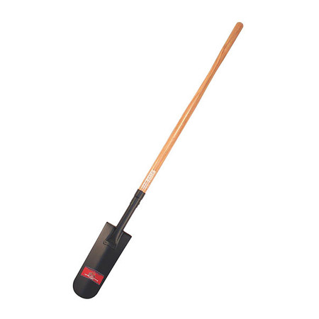 Bully Tools Drain Spade Shovel, 12 ga. Steel Blade, Wood Handle 72530