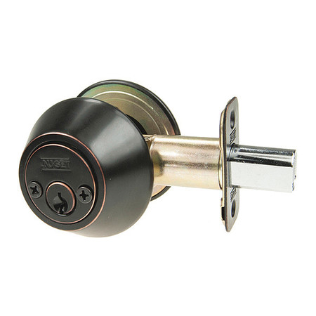 NU-SET Grd 2 Sngl Cyl Deadbolt, Oil Rub Brnz 710-10B