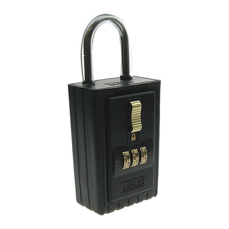 NU-SET Lock Box, 3-Letter A-Z, Hanging Shackle 2034