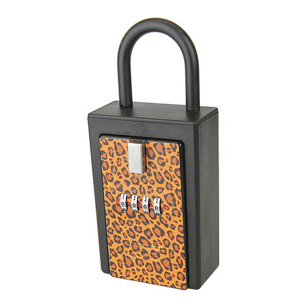 NU-SET Key/Card Lock Box, 4-Number, Leopard Print 1006