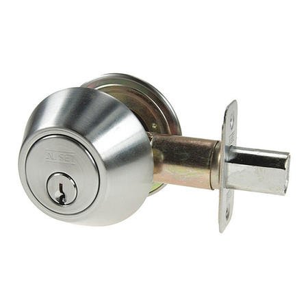 NU-SET Dbl Cyl Deadbolt, Satin Stainless Steel 750-32D